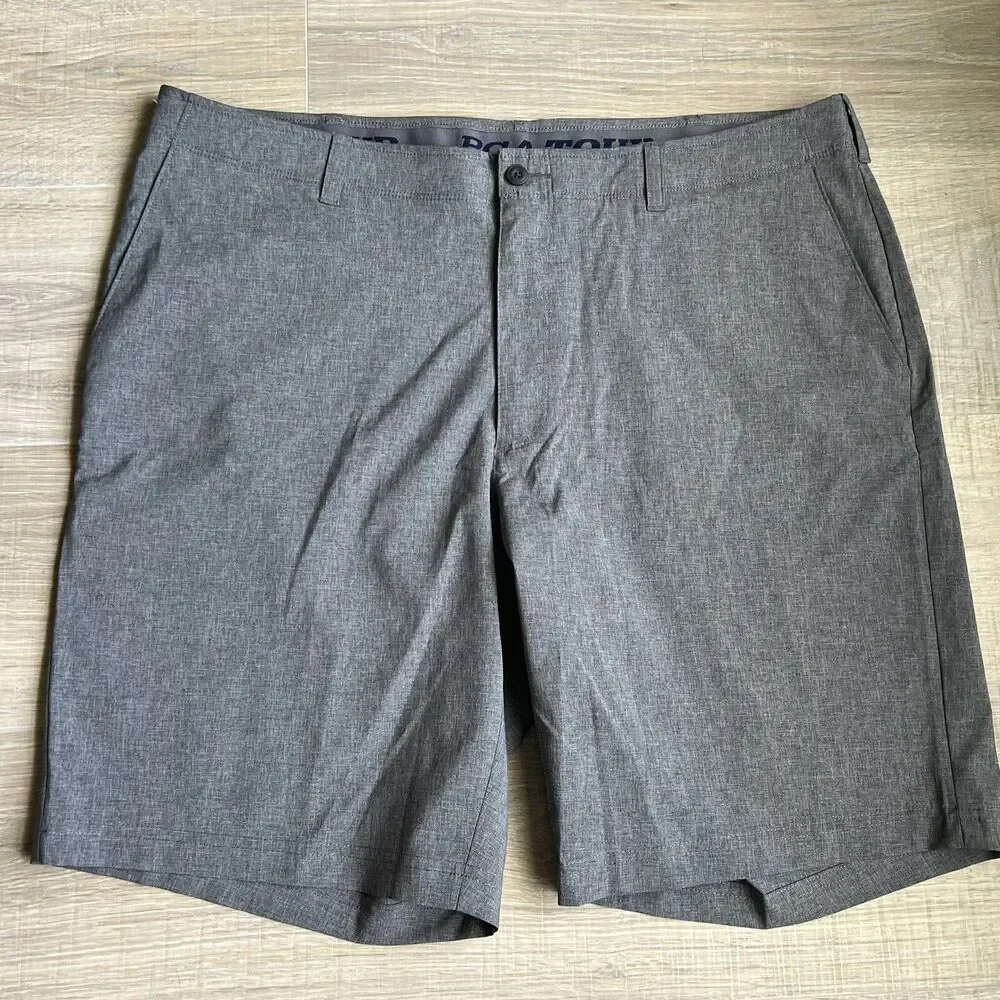 PGA Tour Mens Shorts Gray Flat Front Golf Shorts Sz 40